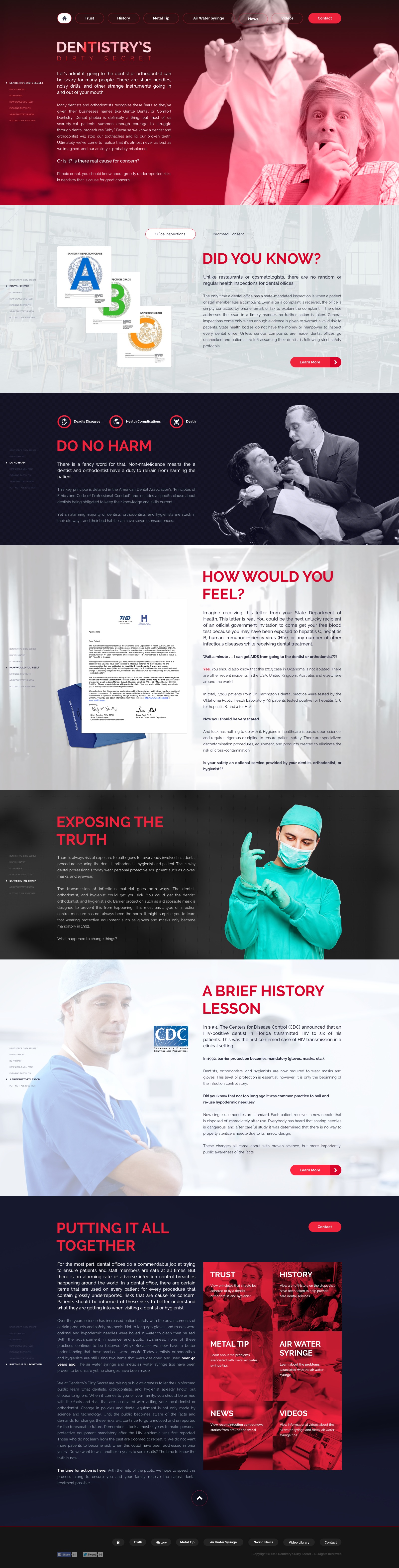 Archived dental campaign landing page design